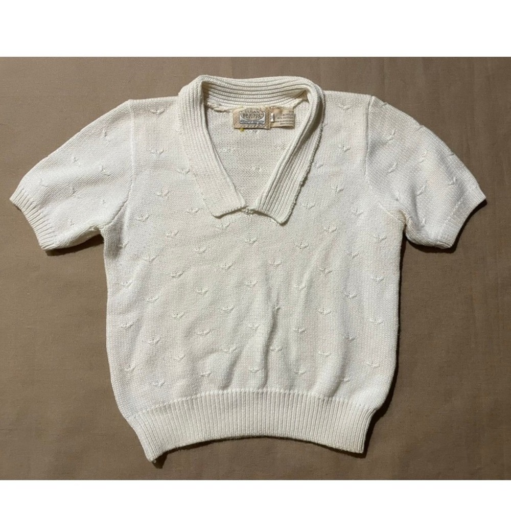 Vintage 80s Susan Bristol Sweater Sz 36 S Twee Cottagecore Prairie Romantic